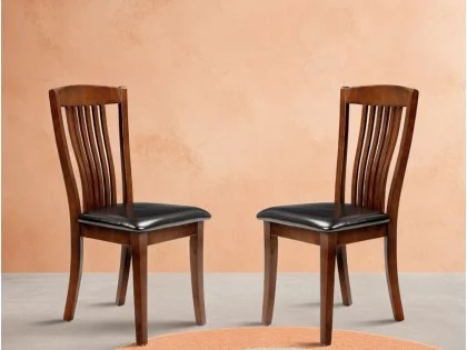 Julian Bowen Canterbury Set of 2 Mahogany Wooden Dining Chairs Julian Bowen Canterbury Set of 2 Mahogany Wooden Dining Chairs