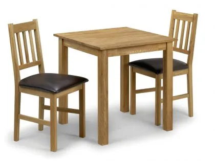 Julian Bowen Coxmoor 75cm American White Oak Dining Table and 2 Chairs Set Julian Bowen Coxmoor 75cm American White Oak Dining Table and 2 Chairs Set
