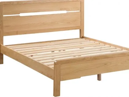 Julian Bowen Curve 4ft6 Double Oak Wooden Bed Frame