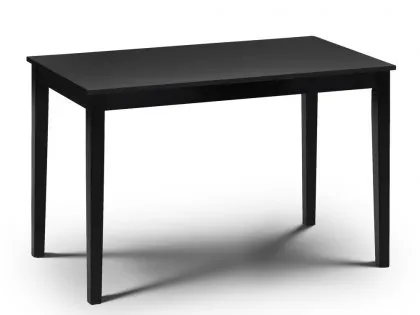 Julian Bowen Hudson 114cm Black Dining Table Julian Bowen Hudson 114cm Black Dining Table