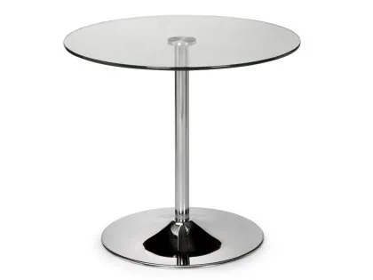 Julian Bowen Kudos 80cm Glass Dining Table Julian Bowen Kudos 80cm Glass Dining Table