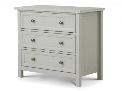Julian Bowen Maine Dove Grey 3 Drawer Low Chest of Drawers Julian Bowen Maine Dove Grey 3 Drawer Low Chest of Drawers
