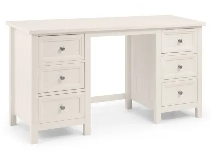 Julian Bowen Maine Surf White Double Pedestal Wooden Dressing Table Julian Bowen Maine Surf White Double Pedestal Wooden Dressing Table