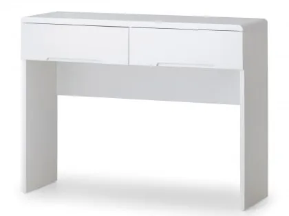 Julian Bowen Manhattan White High Gloss 2 Drawer Dressing Table Julian Bowen Manhattan White High Gloss 2 Drawer Dressing Table