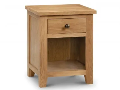 Julian Bowen Marlborough 1 Drawer Oak Wooden Small Bedside Table (Assembled) Julian Bowen Marlborough 1 Drawer Oak Wooden Small Bedside Table (Assembled)