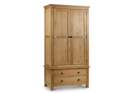 Julian Bowen Marlborough 2 Door 2 Drawer Oak Wooden Double Wardrobe Julian Bowen Marlborough 2 Door 2 Drawer Oak Wooden Double Wardrobe