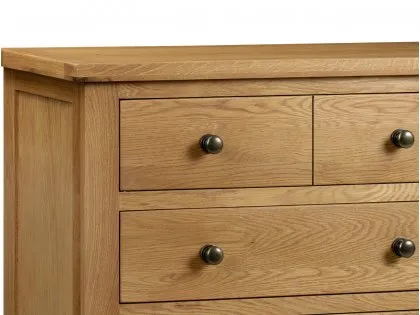 Julian Bowen Marlborough 4+2 Oak Wooden Chest of Drawers (Assembled)