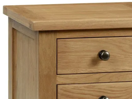 Julian Bowen Marlborough 7 Drawer Tall Narrow Oak Wooden Chest of Drawers (Assembled)