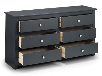 Julian Bowen Radley Anthracite 6 Drawer Chest of Drawers