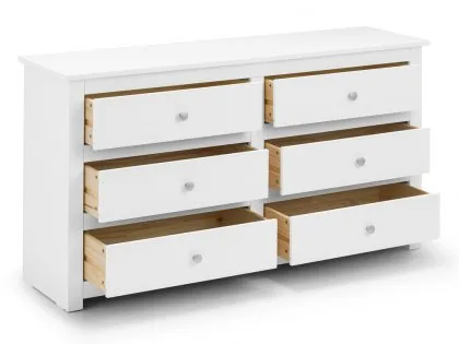 Julian Bowen Radley Surf White 6 Drawer Chest of Drawers