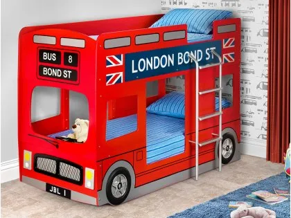 Julian Bowen Red London Bus Bunk Bed Frame Julian Bowen Red London Bus Bunk Bed Frame