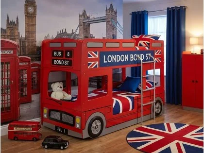 Julian Bowen Red London Bus Bunk Bed Frame Julian Bowen Red London Bus Bunk Bed Frame