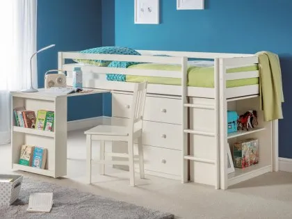 Julian Bowen Roxy Stone White Wooden Mid Sleeper Bed Frame Julian Bowen Roxy Stone White Wooden Mid Sleeper Bed Frame