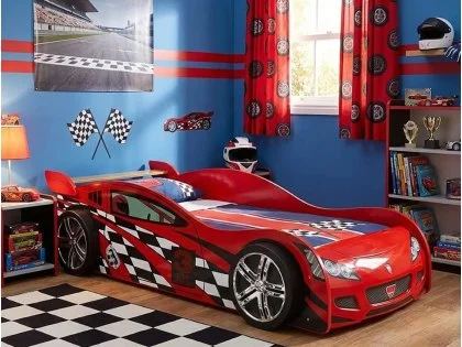 Julian Bowen Scorpion Red Racing Car Bed Frame Julian Bowen Scorpion Red Racing Car Bed Frame
