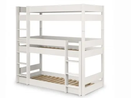 Julian Bowen Trio 3ft Surf White Triple Wooden Bunk Bed Frame