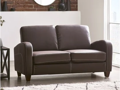 Julian Bowen Vivo Chestnut Faux Leather 2 Seater Sofa Julian Bowen Vivo Chestnut Faux Leather 2 Seater Sofa