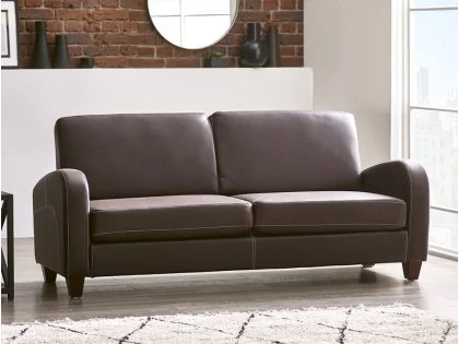 Julian Bowen Vivo Chestnut Faux Leather 3 Seater Sofa Julian Bowen Vivo Chestnut Faux Leather 3 Seater Sofa