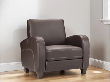 Julian Bowen Vivo Chestnut Faux Leather Armchair Julian Bowen Vivo Chestnut Faux Leather Armchair