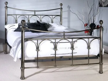 Limelight Sigma Antique Nickel Metal Bed Frame Limelight Sigma Antique Nickel Metal Bed Frame