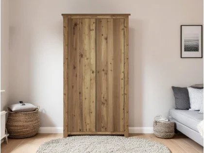 LPD Havana 2 Door Pine Wooden Double Wardrobe LPD Havana 2 Door Pine Wooden Double Wardrobe