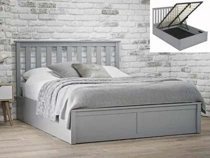 LPD Oxford Grey Wooden Ottoman Bed Frame LPD Oxford Grey Wooden Ottoman Bed Frame