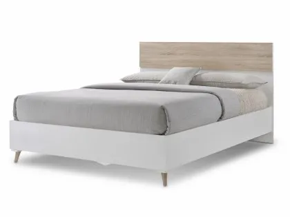 LPD Stockholm White and Oak Wooden Bed Frame LPD Stockholm White and Oak Wooden Bed Frame