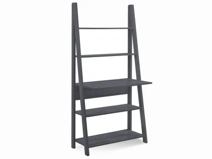 LPD Tiva Charcoal Ladder Shelving Unit with Desk LPD Tiva Charcoal Ladder Shelving Unit with Desk