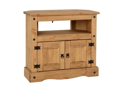 Seconique Corona Pine Wooden 2 Door Corner TV Cabinet Seconique Corona Pine Wooden 2 Door Corner TV Cabinet
