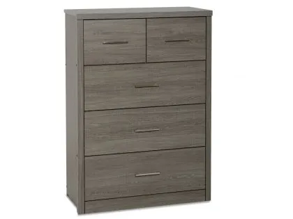 Seconique Lisbon Black Wood Grain Effect 3+2 Drawer Chest of Drawers Seconique Lisbon Black Wood Grain Effect 3+2 Drawer Chest of Drawers