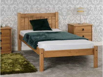 Seconique Maya Distressed Wax Pine Wooden Bed Frame Seconique Maya Distressed Wax Pine Wooden Bed Frame