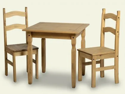 Seconique Rio 81cm Pine Dining Table and 2 Chairs Set Seconique Rio 81cm Pine Dining Table and 2 Chairs Set