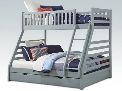 Sweet Dreams Space Grey Wooden Triple Bunk Bed Frame Sweet Dreams Space Grey Wooden Triple Bunk Bed Frame