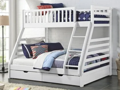 Sweet Dreams Space White Wooden Triple Bunk Bed Frame Sweet Dreams Space White Wooden Triple Bunk Bed Frame