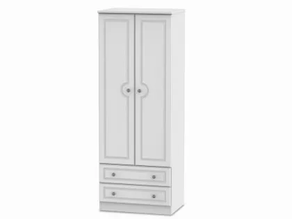 Welcome Pembroke White Ash 2 Door 2 Drawer Tall Double Wardrobe (Assembled) Welcome Pembroke White Ash 2 Door 2 Drawer Tall Double Wardrobe (Assembled)