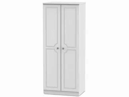 Welcome Pembroke White Ash 2 Door Double Wardrobe (Assembled) Welcome Pembroke White Ash 2 Door Double Wardrobe (Assembled)