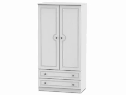 Welcome Pembroke White Ash 2 Door 2 Drawer Double Wardrobe (Assembled) Welcome Pembroke White Ash 2 Door 2 Drawer Double Wardrobe (Assembled)