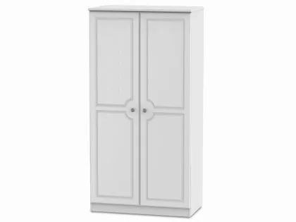 Welcome Pembroke White Ash 2 Door Double Wardrobe (Assembled) Welcome Pembroke White Ash 2 Door Double Wardrobe (Assembled)