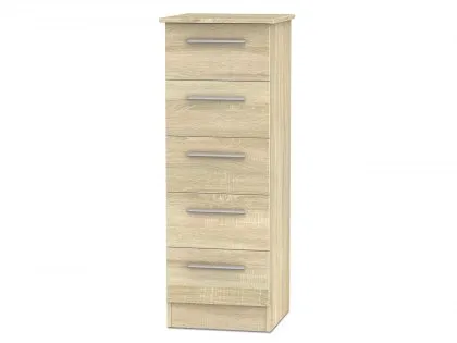 Welcome Contrast 5 Drawer Tall Narrow Chest of Drawers (Assembled) Welcome Contrast 5 Drawer Tall Narrow Chest of Drawers (Assembled)