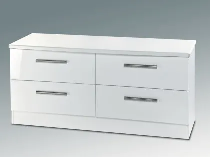 Welcome Knightsbridge White High Gloss 4 Drawer Bed Box (Assembled) Welcome Knightsbridge White High Gloss 4 Drawer Bed Box (Assembled)
