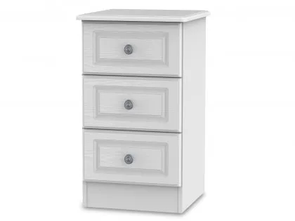 Welcome Pembroke White Ash 3 Drawer Bedside Table (Assembled) Welcome Pembroke White Ash 3 Drawer Bedside Table (Assembled)