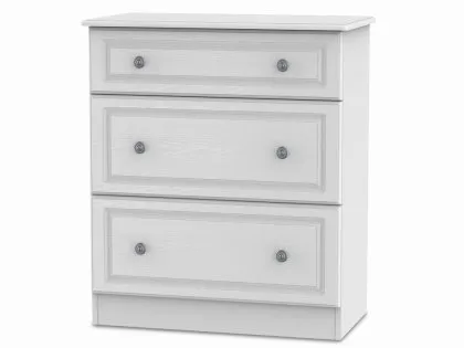 Welcome Pembroke White Ash 3 Drawer Deep Low Chest of Drawers (Assembled) Welcome Pembroke White Ash 3 Drawer Deep Low Chest of Drawers (Assembled)