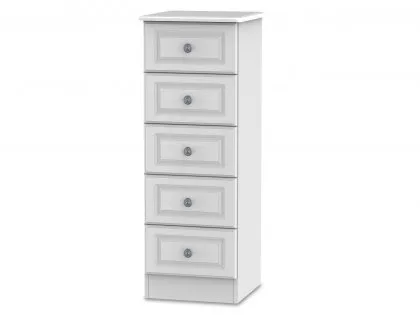 Welcome Pembroke White Ash 5 Drawer Tall Narrow Chest of Drawers (Assembled) Welcome Pembroke White Ash 5 Drawer Tall Narrow Chest of Drawers (Assembled)