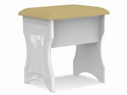 Welcome Pembroke White High Gloss Dressing Table Stool (Assembled) Welcome Pembroke White High Gloss Dressing Table Stool (Assembled)