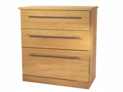 Welcome Sherwood 3 Drawer Deep Low Chest of Drawers (Assembled) Welcome Sherwood 3 Drawer Deep Low Chest of Drawers (Assembled)