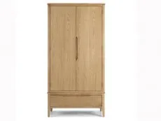 Archers Keswick 2 Door 1 Drawer Oak Wooden Double Wardrobe (Part Assembled)