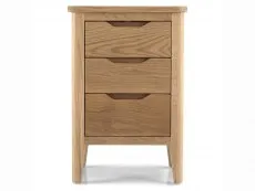 Archers Keswick 3 Drawer Oak Wooden Bedside Table (Assembled)