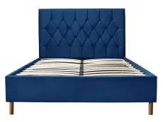 Birlea Furniture & Beds Birlea Loxley 4ft Small Double Midnight Blue Fabric Bed Frame