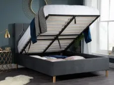 Birlea Furniture & Beds Birlea Loxley 5ft King Size Grey Fabric Ottoman Bed Frame