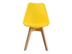 LPD LPD Louvre Set of 2 Yellow Moulded Dining Chairs