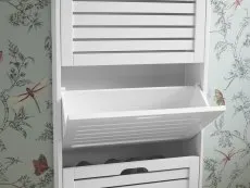 GFW GFW Bergen White 3 Tier Shoe Cabinet